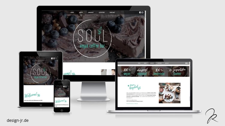 Responsive HTML5 One-Pager für soul-vegan.de