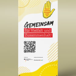 Gestaltung eines Banners für die Gelbe Hand