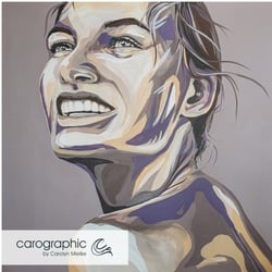 Porträt Pop Art Malerei von Carolyn Mielke carographic Kunst bunte Gesichter