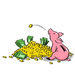 Illustration für Piixemto-Website – Fragespiel „Du und dein Geld“