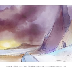 persönliches Projekt Layout in Aquarelloptik (digital)