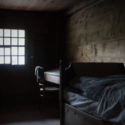 Kammer mit Schreibtisch