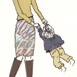 maman lance fille