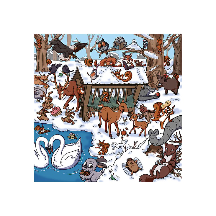 Winter Wimmelbild für Medizini