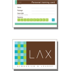 Karte zweiseitig für Personal Training Pakete LAX Gym