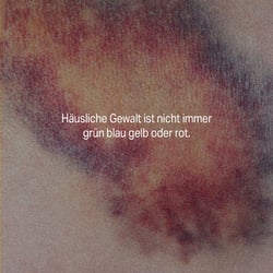 Plakat für eine Organisation für Opfer häuslicher Gewalt