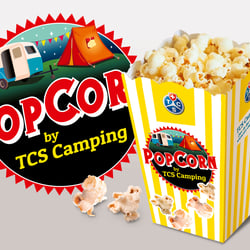 Gestaltung Logo, Illustration und Popcornbecher für TCS Autokino