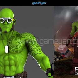 INIFAP Krieger Charakter 3D-Modellierung