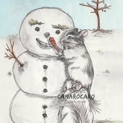Chinchilla Schneemannbauen