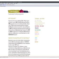 Corporate Design – Guatemala Förderverein „Esperanza“ – Schwerpunkt Geschäftspapiere und Homepage