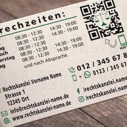 Rechtsanwalt, Rechtskanzlei, Kanzlei Visitenkarten erstellen | Layout gestalten