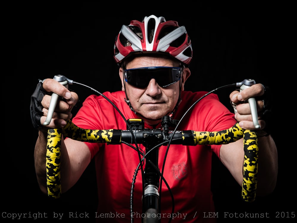 Selbstportrait Charakterportrait mit Rennrad