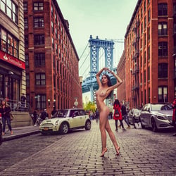 Nude in Public of New York  Dumbo