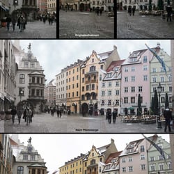 Erstellen eines Panoramas, Anpassung, Fotoretousche