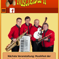 Startseite der Homepage (Mobil)