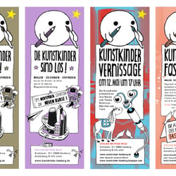Plakate Eröffnung + Vernissage + Fashionkurs / Design + Illustration