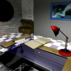 Exercise 3D architectural visualization. Software 3D Max.