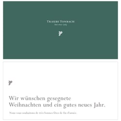 Reinzeichnung und Satz der Grußkarten für Hotel Traube Tonbach