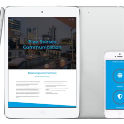 Homepage Entwicklung für Five Senses Communication