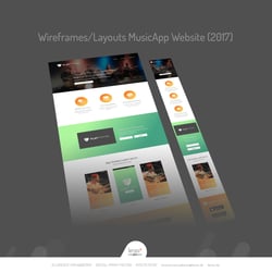 Wireframes/Layouts MusicApp Website (2017)