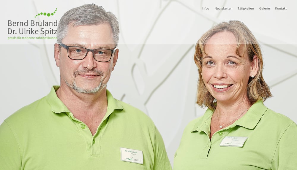 Webseite für einen Zahnarzt
