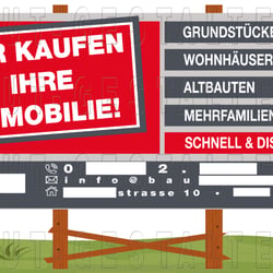 Bauschild / Bautafel für Baustelle | Layout gestalten
