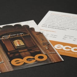 eco-textiles / Visitenkarte Messesonderformat