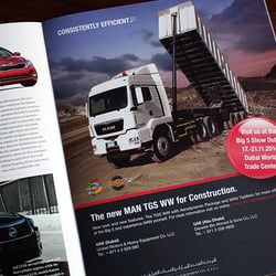 Gestaltung von Anzeigen für MAN Truck & Bus Middle East