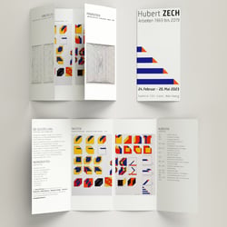 Künstler Retrospektive | Flyer zur Ausstellung in fiktiver Galerie | Freie Arbeit