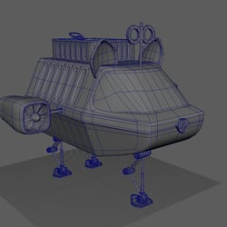 Cat Spaceship Wireframe