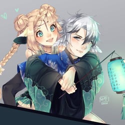 Auftragsarbeit (eigenes (links) und fremdes (rechts) Character design)