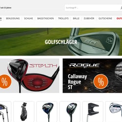 Fairway Golf Website, Screenshot Golfschläger