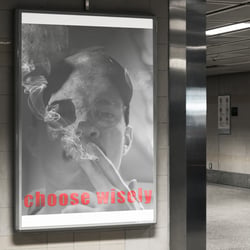 Plakat für eine Anti-Raucher-Kampagne