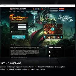 Bigpoint Online Portal // Webdesign
