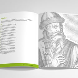 Inhalt der Broschüre über Typografie