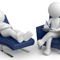 3D Männchen Illustration „Theraphie“