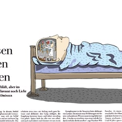 Illustration für „Die Zeit für ein Lernen-Spezial („Wissen in den Kissen – zum Lernen im Schlaf.