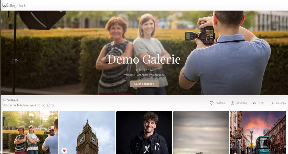 GalleryDock Fotogalerie – Online Galerie für Fotografen