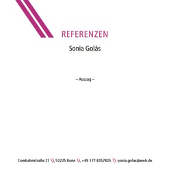 SONIA GOLAS Referenzen Seite 01