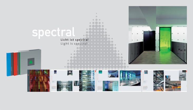 Corporate Design für ein Lichttechnik-Unternehmen Wortmarke / Bildsprache, Imagebroschüre, Katalog