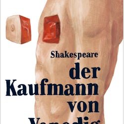 »Der Kaufmann von Venedig«, Citylightplakat für das Leipziger Schauspielhaus