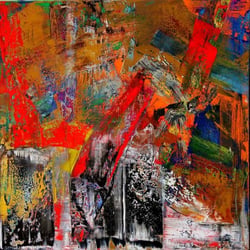 Verbranntes Licht 100×100 cm