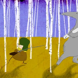 „Iwan und der Wolf“, animated short film by Anna Levinson