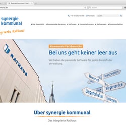 Homepage mit dem Slidermotiv „Verwaltungsfachbereiche“