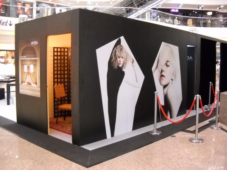 Aveda Booth Set-Up