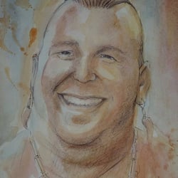 Aquarell + Kugelschreiber