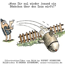 Wenn Dir mal wieder jemand ein Bömbchen über den Zaun wirft!