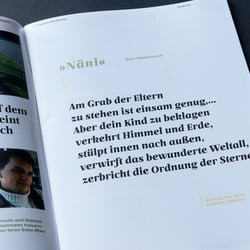 Detail einer Seite mit Gedicht