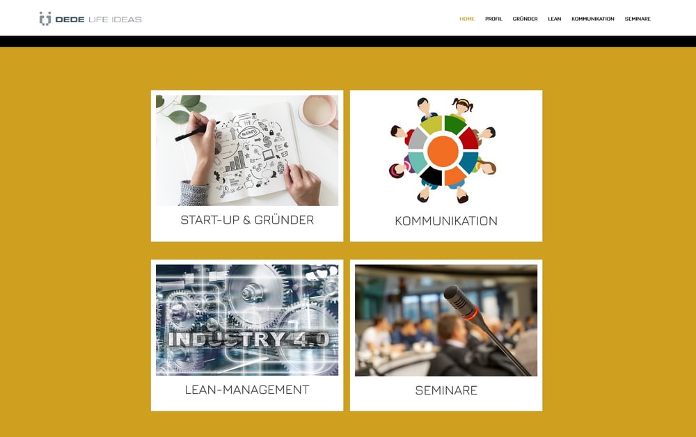 Website für Dede Life Ideas