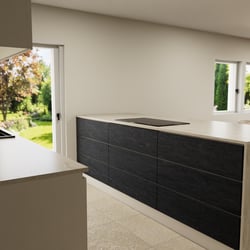 Kücheninsel zu Esszimmer